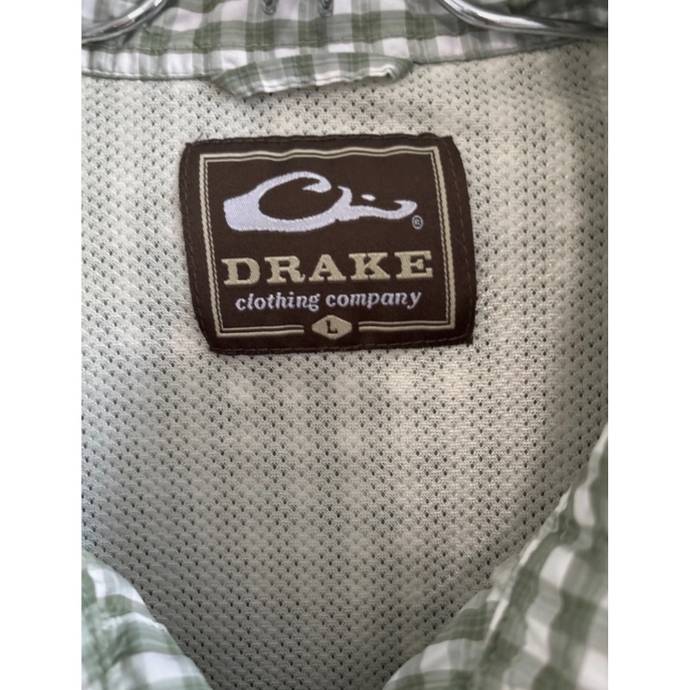 Men's Drake Long Sleeve Vented Button Front Plaid Shirt Size large